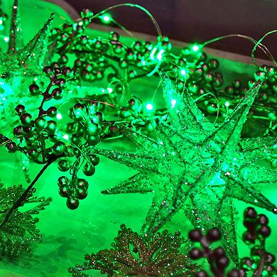 LumaBase Green LED Fairy String Light 2-Piece Set