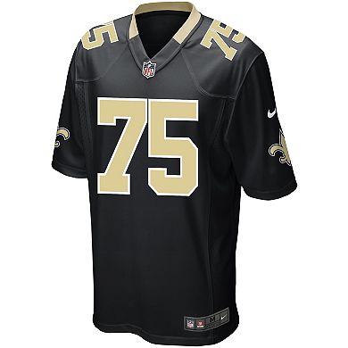 Men's Nike Andrus Peat Black New Orleans Saints Game Player Jersey