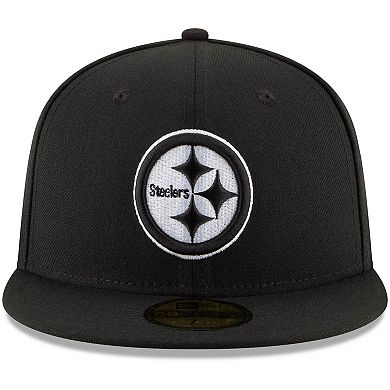 Men's New Era Black Pittsburgh Steelers B-Dub 59FIFTY Fitted Hat