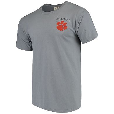 Men's Gray Clemson Tigers Comfort Colors Campus Scenery T-Shirt