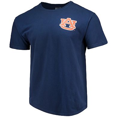 Men's Navy Auburn Tigers Baseball Flag Comfort Colors T-Shirt