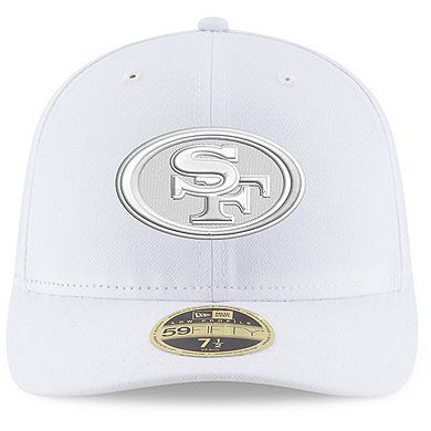 Men's New Era San Francisco 49ers White on White Low Profile 59FIFTY Fitted Hat