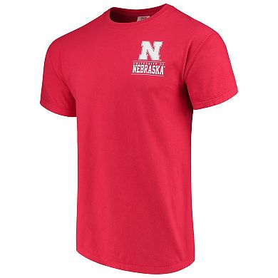 Men's Scarlet Nebraska Huskers Comfort Colors Campus Icon T-Shirt