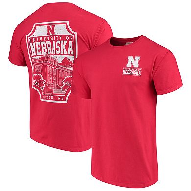 Men's Scarlet Nebraska Huskers Comfort Colors Campus Icon T-Shirt