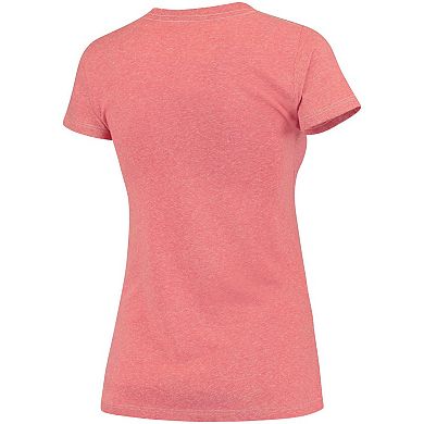 Women's Original Retro Brand Heathered Scarlet Nebraska Cornhuskers Tri-Blend Crew Neck T-Shirt