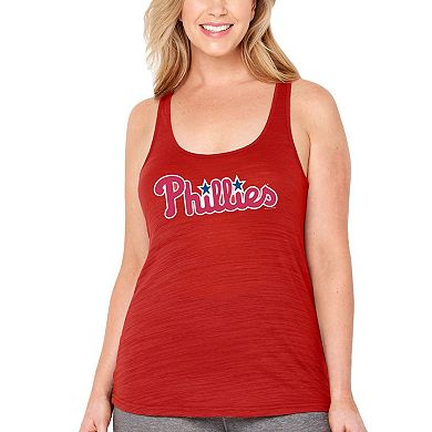 Women's Soft as a Grape Red Philadelphia Phillies Plus Size Swing for the Fences Racerback Tank Top