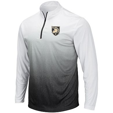 Men's Colosseum Gray Army Black Knights Magic Team Logo Quarter-Zip Jacket