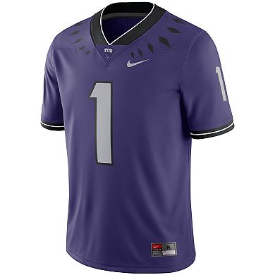 Men's Nike #1 Purple TCU Horned Frogs Game Jersey