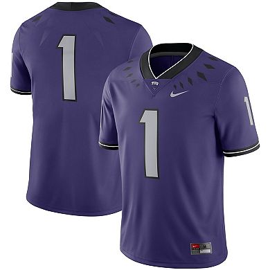 Men's Nike #1 Purple TCU Horned Frogs Game Jersey