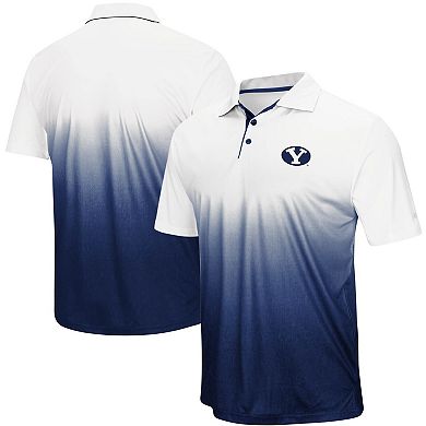 Men's Colosseum Navy BYU Cougars Magic Team Logo Polo