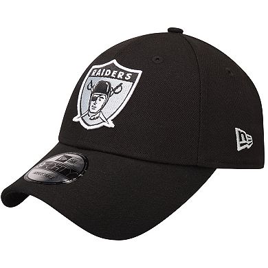 Men's New Era Black Las Vegas Raiders The League Throwback 9FORTY Adjustable Hat