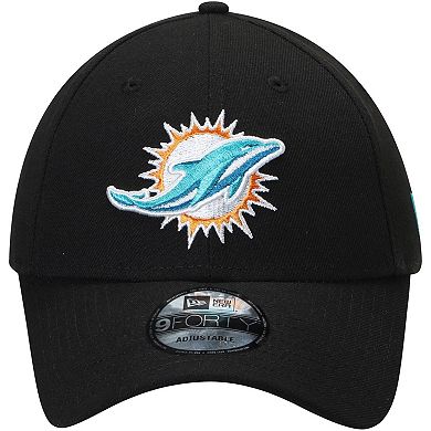 Men's New Era Black Miami Dolphins The League 9FORTY Adjustable Hat