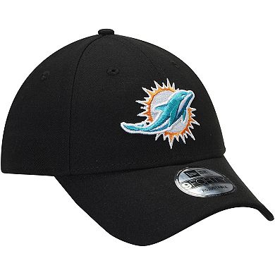 Men's New Era Black Miami Dolphins The League 9FORTY Adjustable Hat