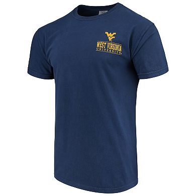 Men's Navy West Virginia Mountaineers Comfort Colors Campus Icon T-Shirt