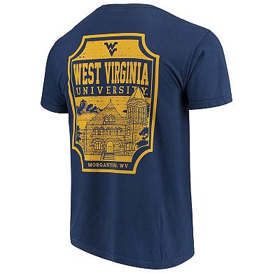 Men's Navy West Virginia Mountaineers Comfort Colors Campus Icon T-Shirt