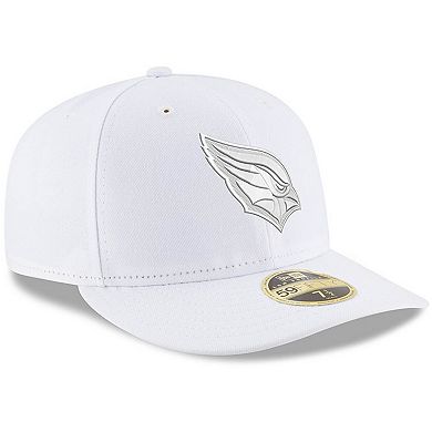 Men's New Era Arizona Cardinals White on White Low Profile 59FIFTY Fitted Hat