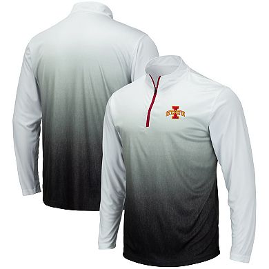 Men's Colosseum Gray Iowa State Cyclones Magic Team Logo Quarter-Zip Jacket