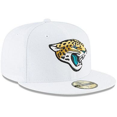 Men's New Era White Jacksonville Jaguars Omaha 59FIFTY Fitted Hat