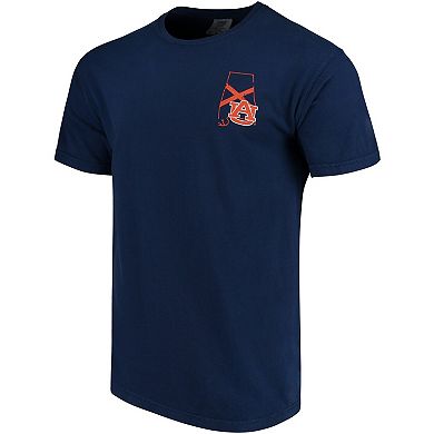 Men's Navy Auburn Tigers Flag Local Comfort Color T-Shirt