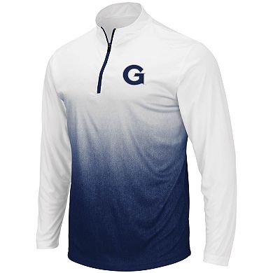 Men's Colosseum Navy Georgetown Hoyas Magic Team Logo Quarter-Zip Jacket