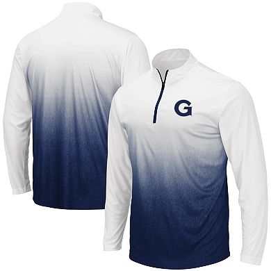 Men's Colosseum Navy Georgetown Hoyas Magic Team Logo Quarter-Zip Jacket