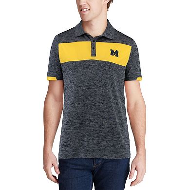 Men's Colosseum Navy Michigan Wolverines Nelson Polo