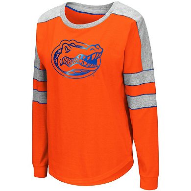 Women's Colosseum Orange Florida Gators Trey Dolman Long Sleeve T-Shirt