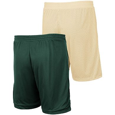 Men's Colosseum Gold/Green Colorado State Rams Wiggum Reversible Shorts