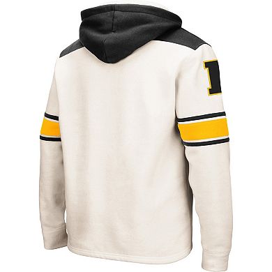 Men's Colosseum Cream Iowa Hawkeyes 2.0 Lace-Up Pullover Hoodie