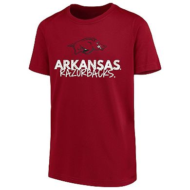 Youth Cardinal Arkansas Razorbacks Crew Neck T-Shirt