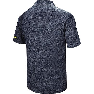 Men's Colosseum Navy Michigan Wolverines Down Swing Polo