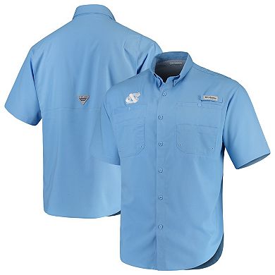 Men's Columbia Light Blue North Carolina Tar Heels PFG Tamiami Shirt