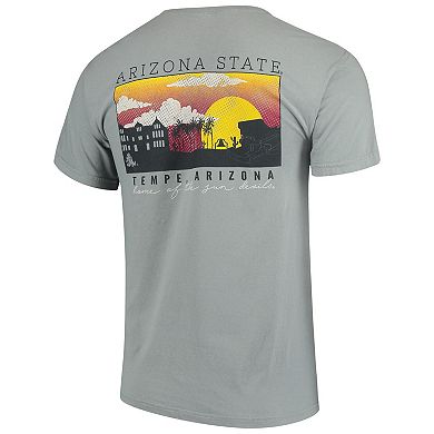 Men's Gray Arizona State Sun Devils Team Comfort Colors Campus Scenery T-Shirt