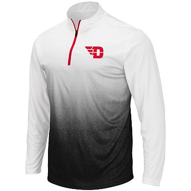 Men's Colosseum Gray Dayton Flyers Magic Team Logo Quarter-Zip Jacket