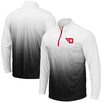 Men's Colosseum Gray Dayton Flyers Magic Team Logo Quarter-Zip Jacket