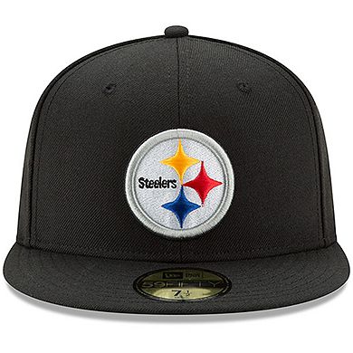 Men's New Era Black Pittsburgh Steelers Omaha 59FIFTY Fitted Hat