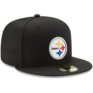 Men's New Era Black Pittsburgh Steelers Omaha 59FIFTY Fitted Hat