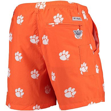 Men's Columbia Orange Clemson Tigers PFG Backcast II Omni-Shade Hybrid Shorts