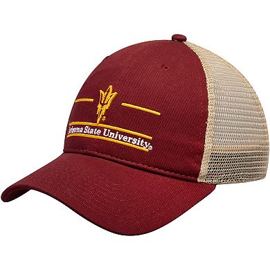 Men's The Game Maroon Arizona State Sun Devils Split Bar Trucker Adjustable Hat
