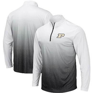 Men's Colosseum Gray Purdue Boilermakers Magic Team Logo Quarter-Zip Jacket