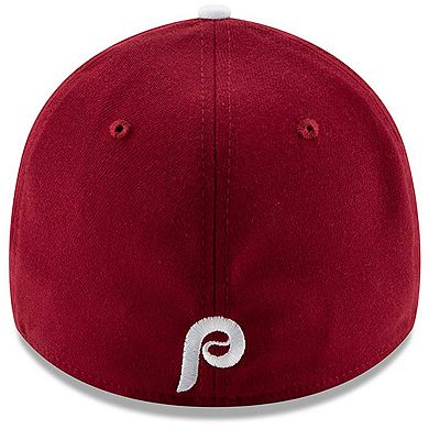 Men's New Era Maroon Philadelphia Phillies Alternate 2 Team Classic 39THIRTY Flex Hat