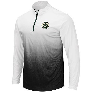 Men's Colosseum Gray Colorado State Rams Magic Team Logo Quarter-Zip Jacket