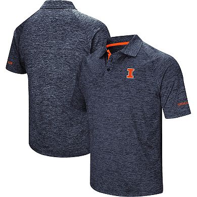 Men's Colosseum Navy Illinois Fighting Illini Down Swing Polo