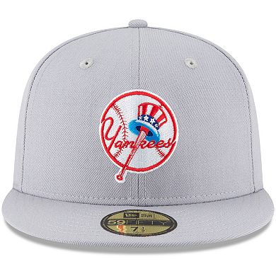 Men's New Era Gray New York Yankees Cooperstown Collection Wool 59FIFTY Fitted Hat