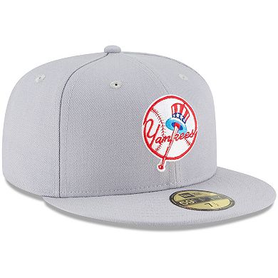 Men's New Era Gray New York Yankees Cooperstown Collection Wool 59FIFTY Fitted Hat