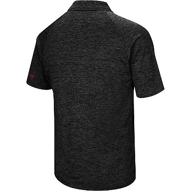 Men's Colosseum Black Alabama Crimson Tide Down Swing Polo