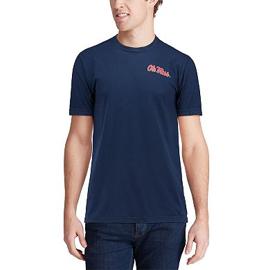 Men's Navy Ole Miss Rebels Baseball Flag Comfort Colors T-Shirt