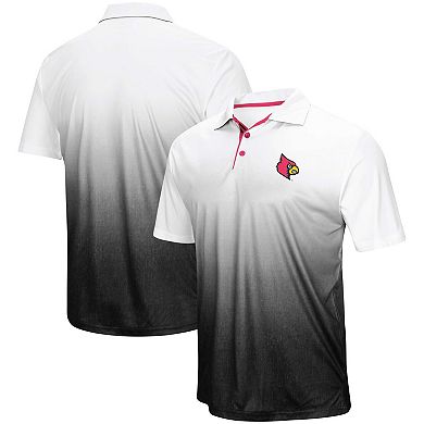 Men's Colosseum Heathered Gray Louisville Cardinals Magic Team Logo Polo