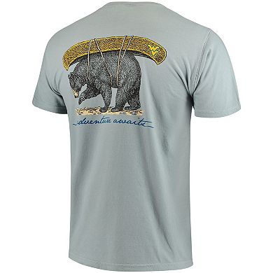 Men's Gray West Virginia Mountaineers Canoe Local Comfort Colors T-Shirt