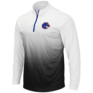 Men's Colosseum Gray Boise State Broncos Magic Team Logo Quarter-Zip Jacket